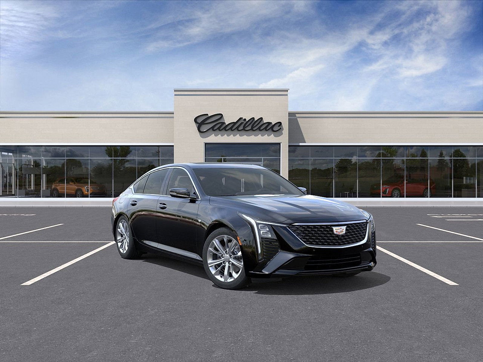 2026 Cadillac CT5 Premium Luxury in Black Raven — front three-quarter view