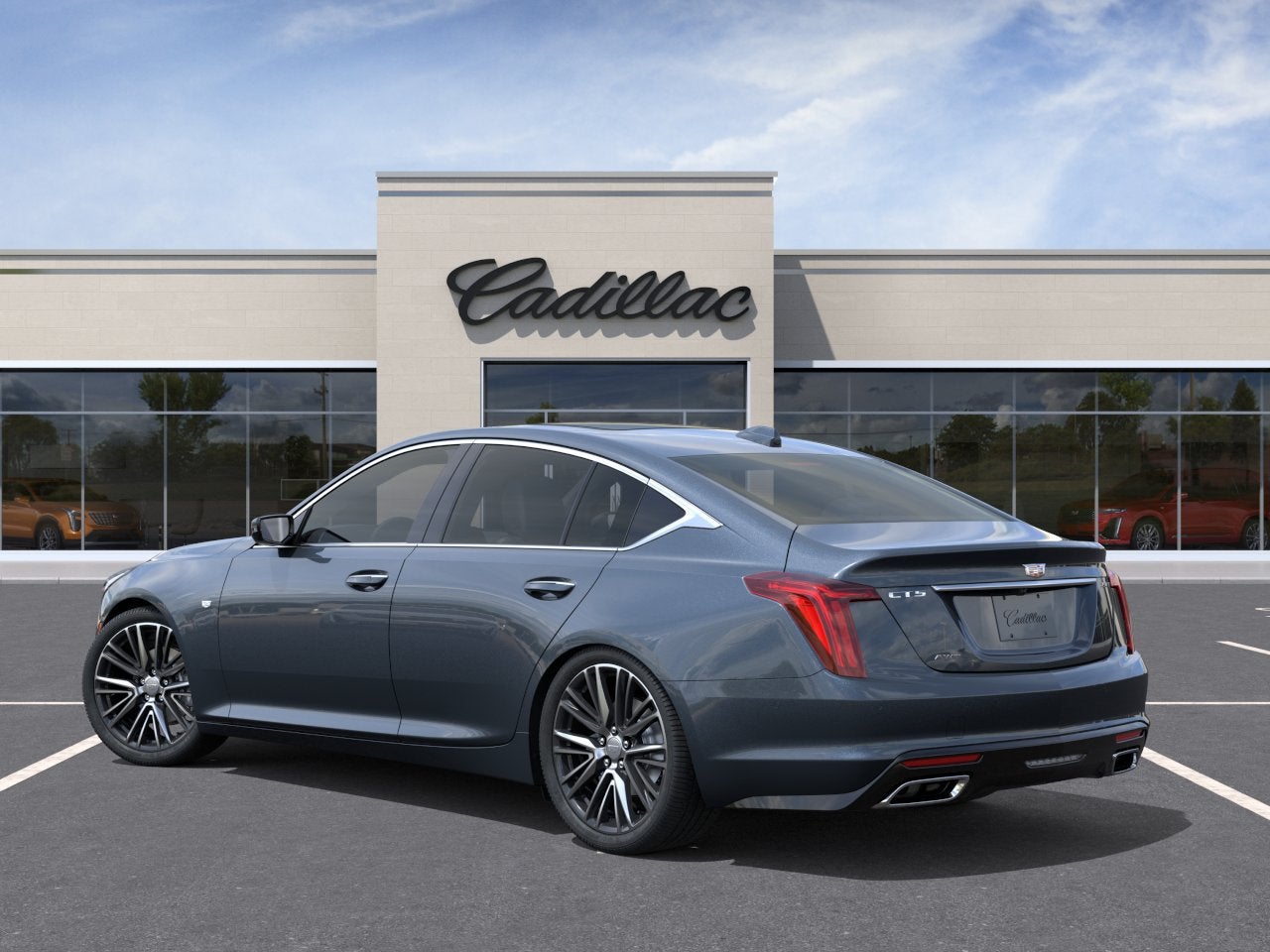 2026 Cadillac CT5 — rear three-quarter view