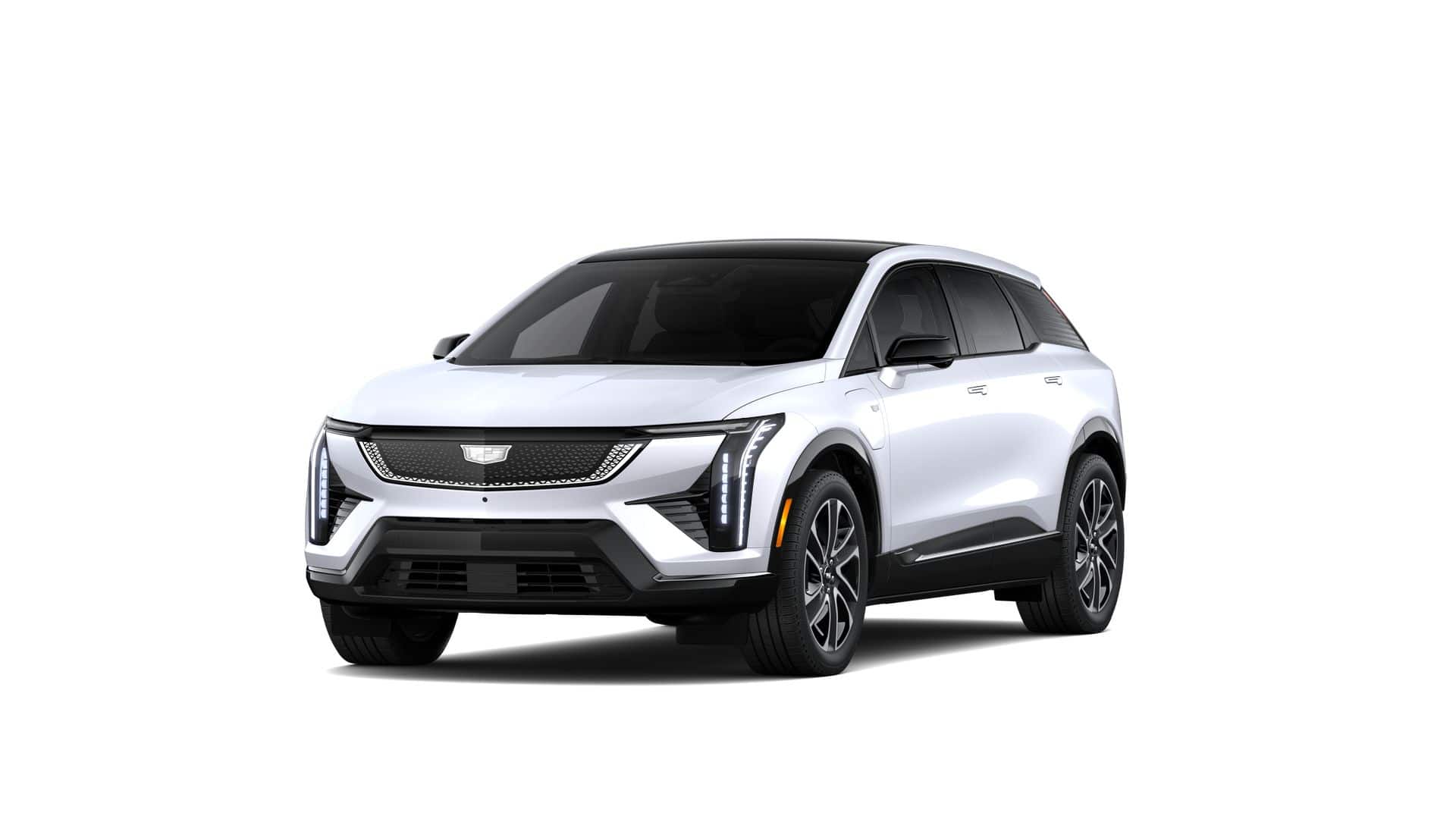 2027 Cadillac OPTIQ Sport in Vibrant White Tricoat — front three-quarter view