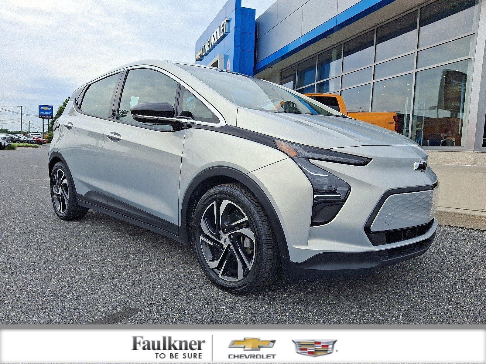 2023 Chevrolet Bolt EV 2LT in Silver Flare Metallic — front three-quarter view