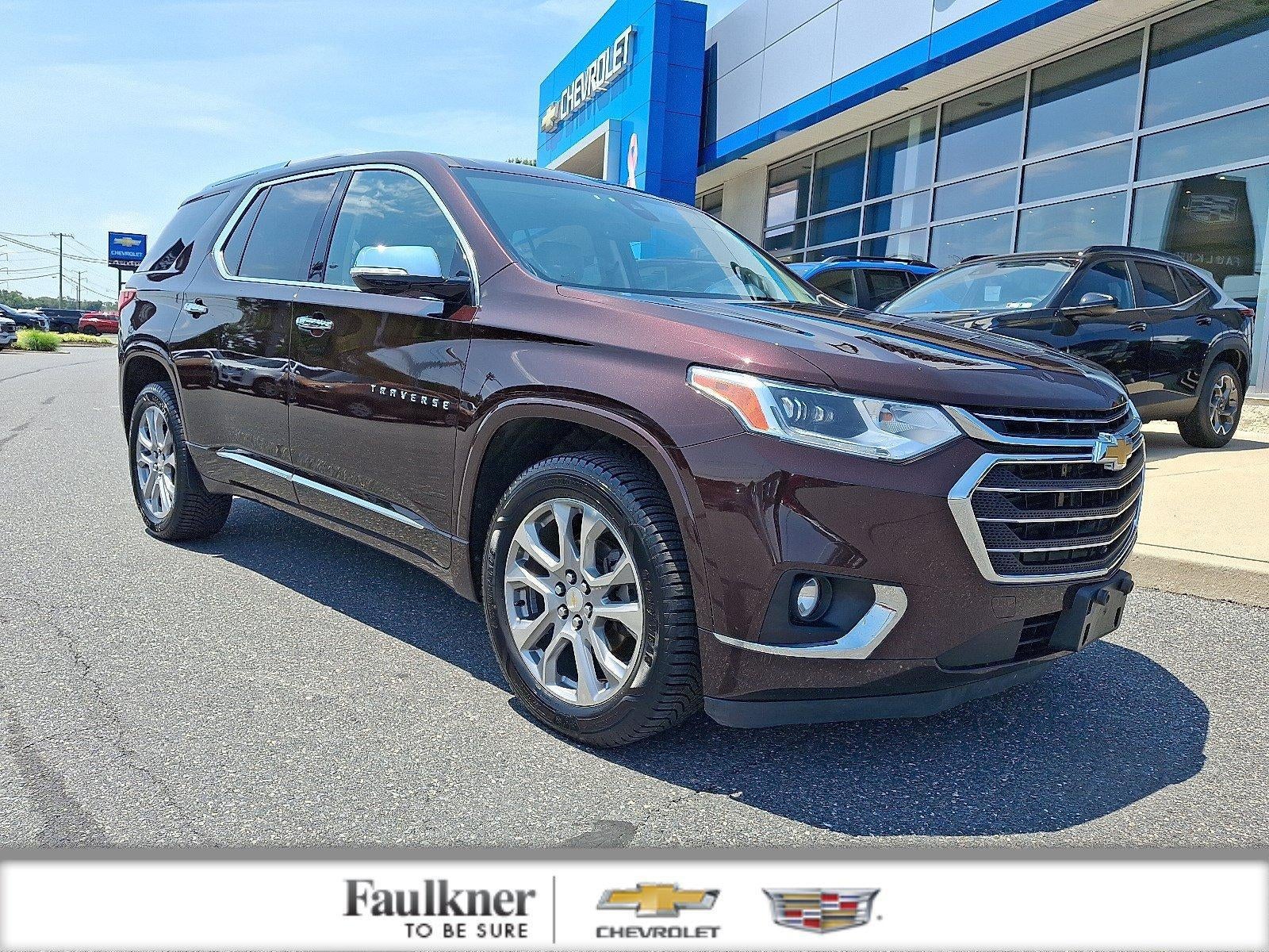 2018 Chevrolet Traverse Premier in Black Currant Metallic — front three-quarter view