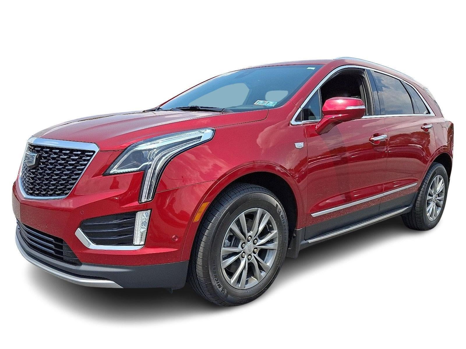 2021 Cadillac XT5 AWD Premium Luxury in Infrared Tintcoat — front three-quarter view
