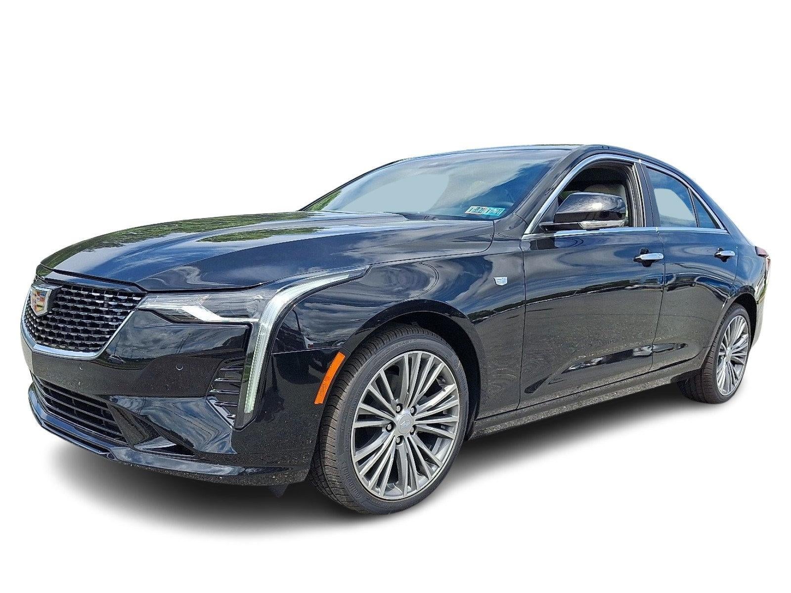 2026 Cadillac CT4 4dr Sdn Premium Luxury in Black Raven — front three-quarter view