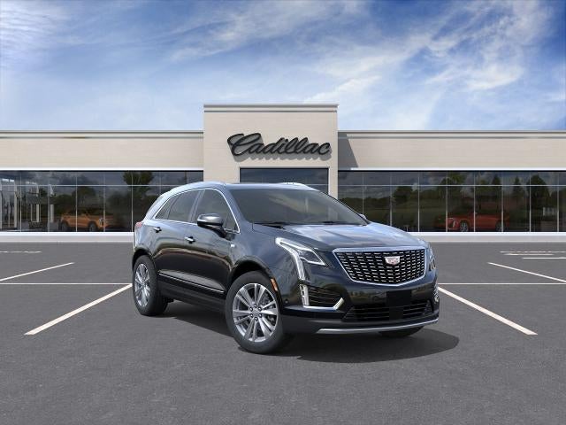 2026 Cadillac XT5 FWD 4dr Premium Luxury in Stellar Black Metallic — front three-quarter view