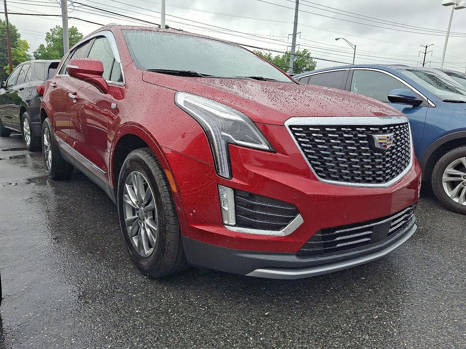 2022 Cadillac XT5 Premium Luxury in Infrared Tintcoat — front three-quarter view