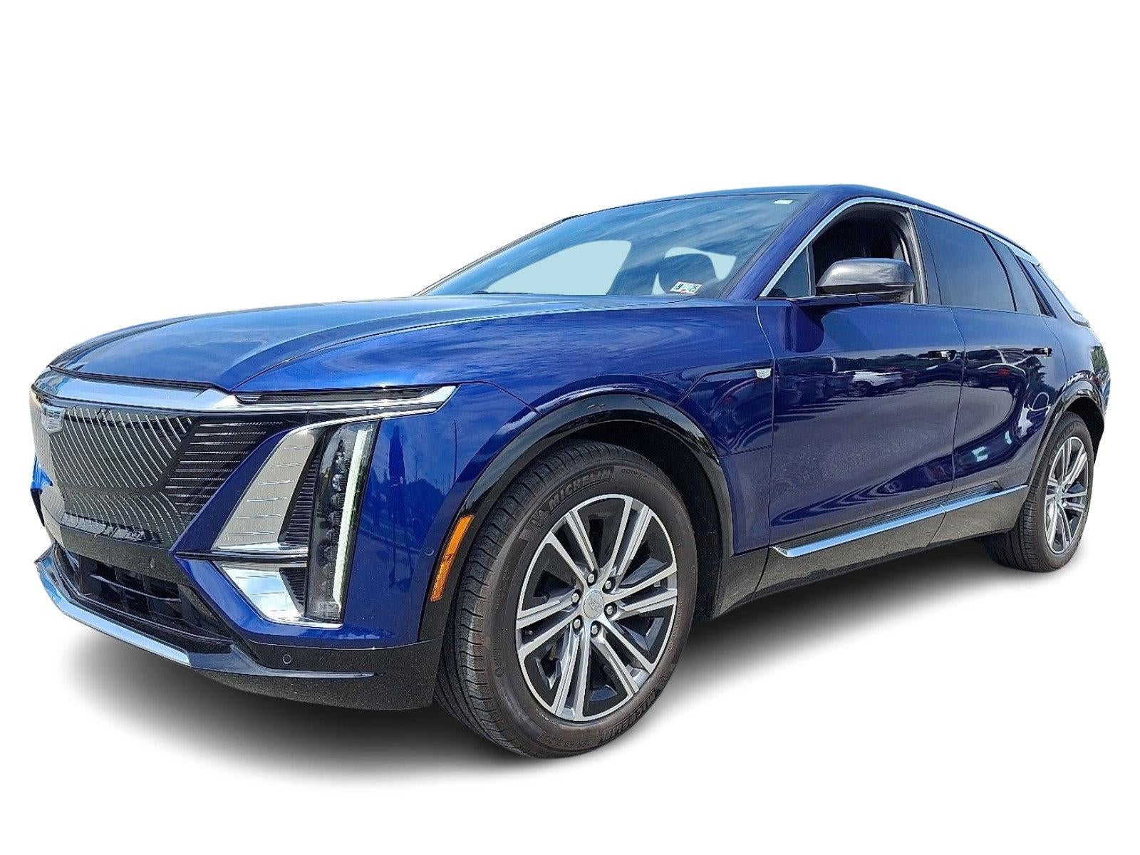 2024 Cadillac LYRIQ Luxury 1 in Opulent Blue Metallic — front three-quarter view