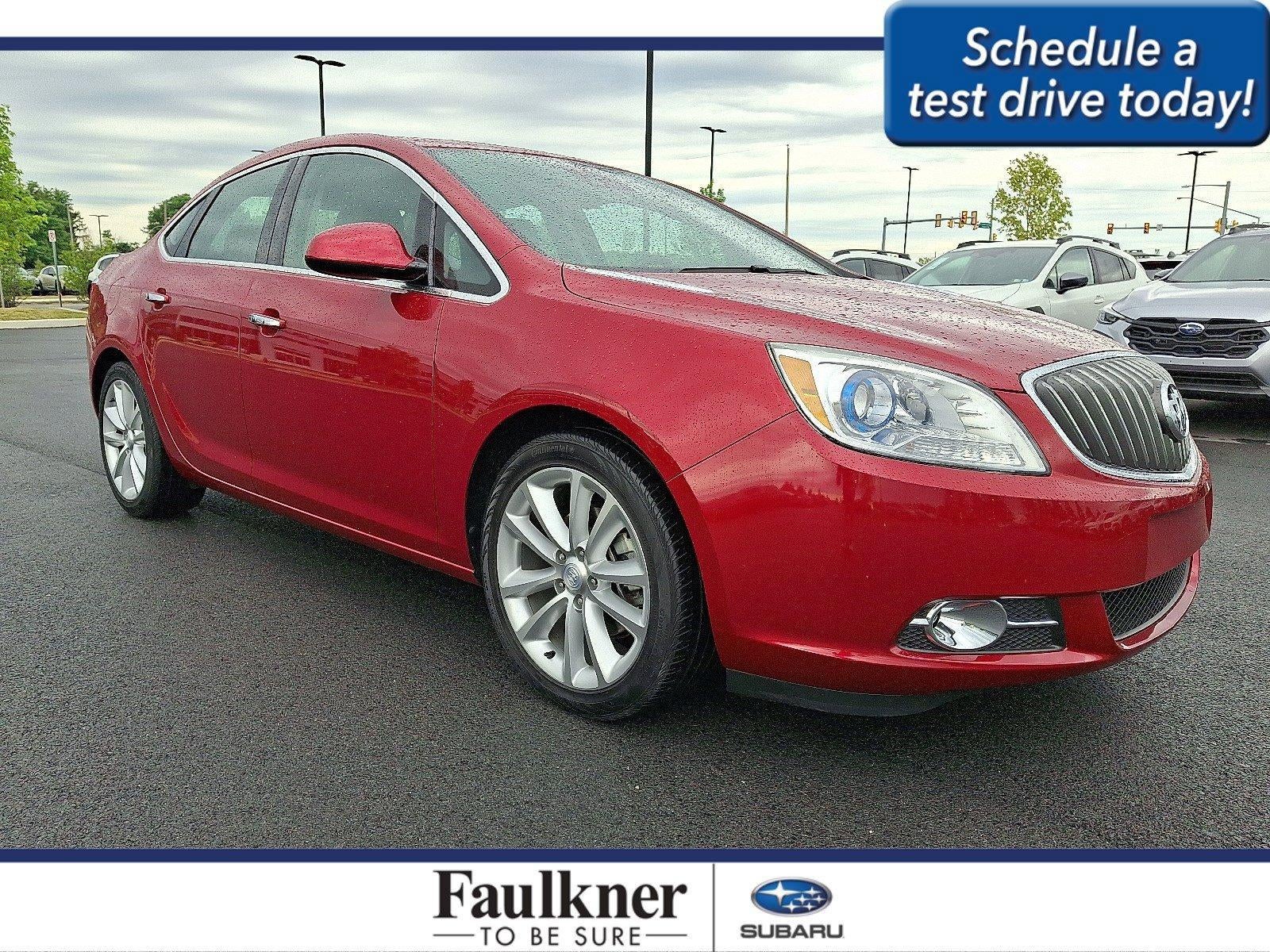 2014 Buick Verano 4dr Sdn Leather Group in Crystal Red Tintcoat — front three-quarter view