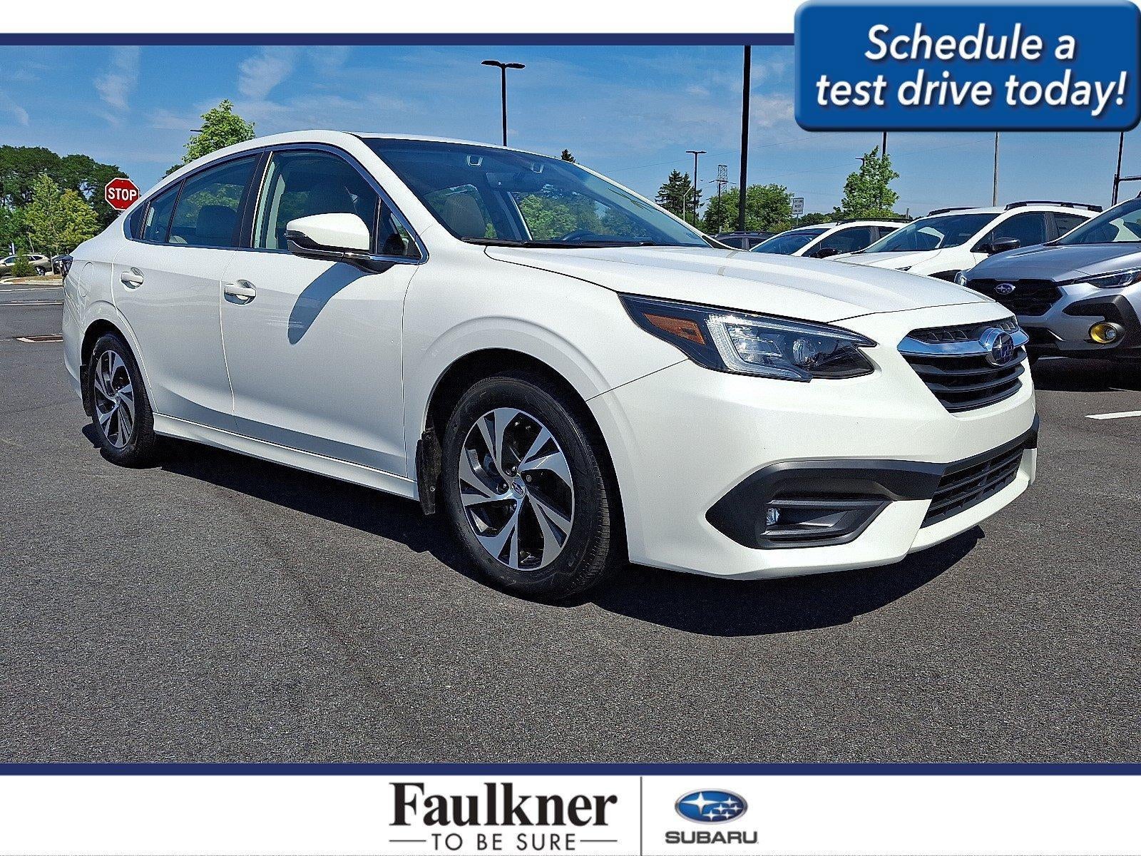2022 Subaru Legacy Premium CVT in Crystal White Pearl — front three-quarter view