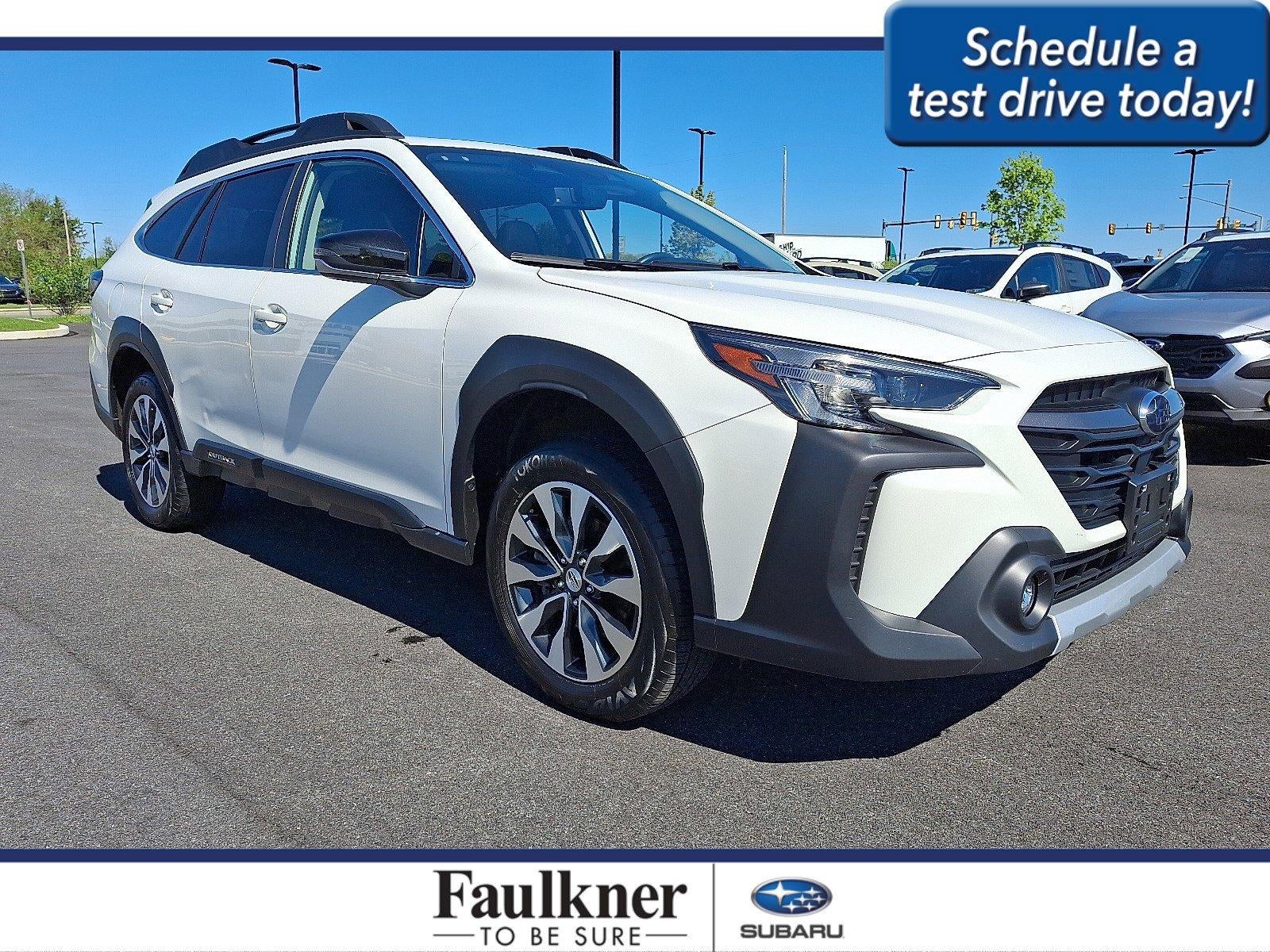 2024 Subaru Outback Limited AWD in Crystal White Pearl — front three-quarter view