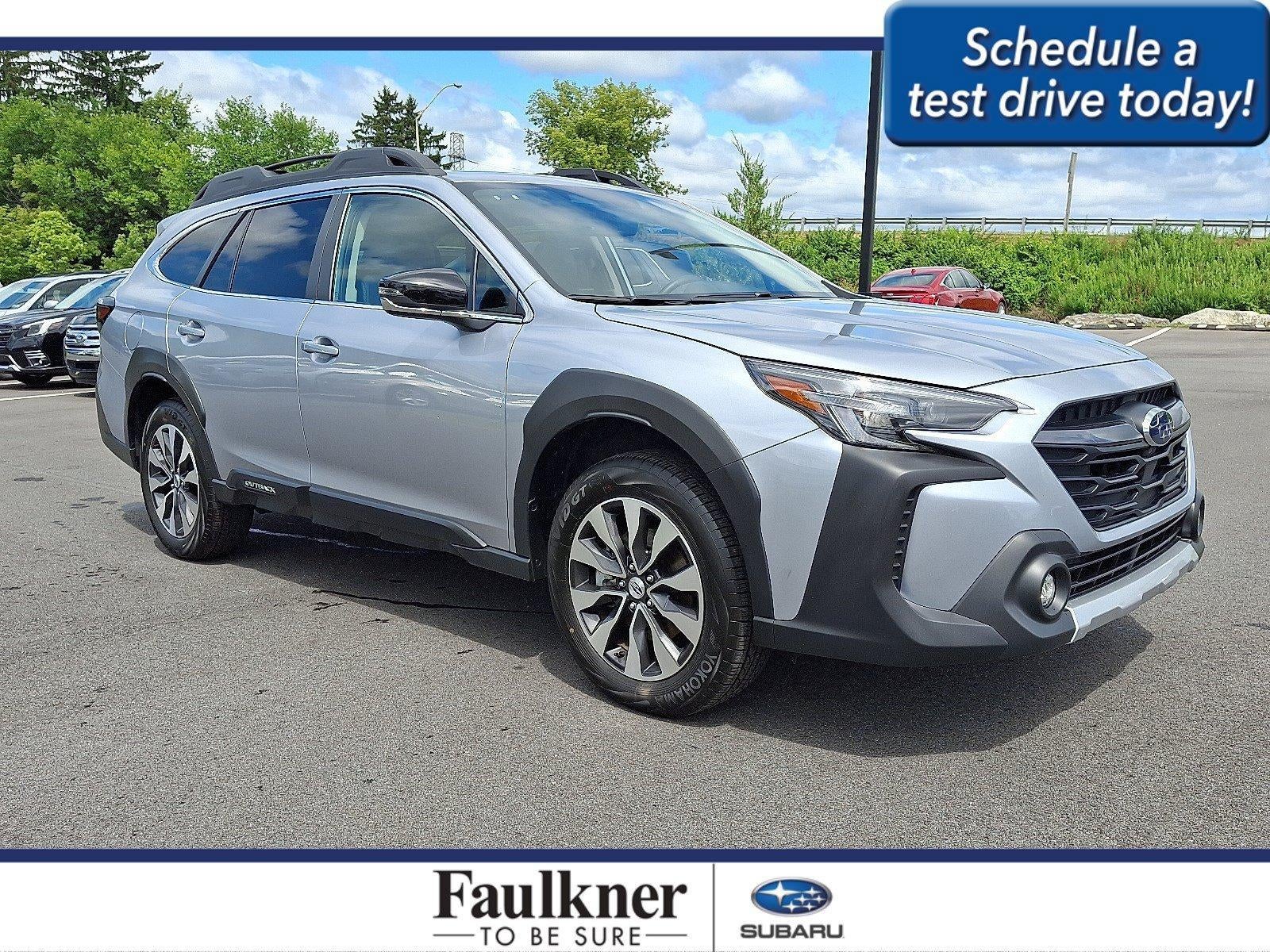 2025 Subaru Outback Limited AWD in Ice Silver Metallic — front three-quarter view