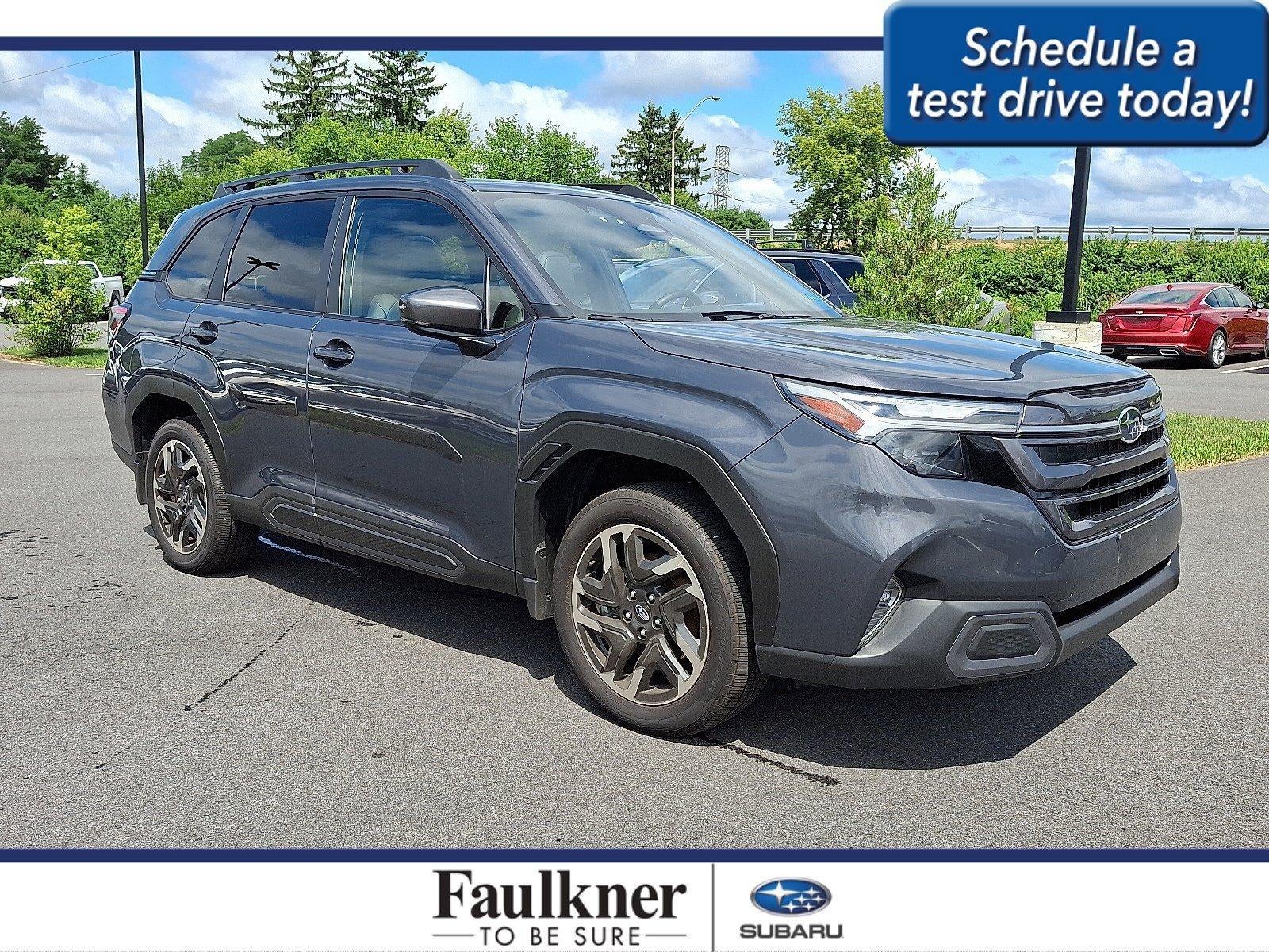 2025 Subaru Forester Limited AWD in Magnetite Gray Metallic — front three-quarter view