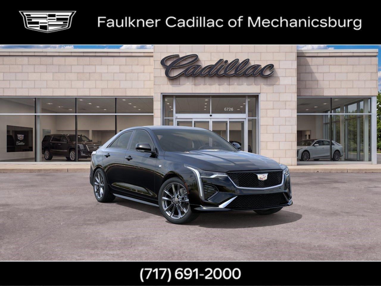 2026 Cadillac CT4 Sport in Black Raven — front three-quarter view