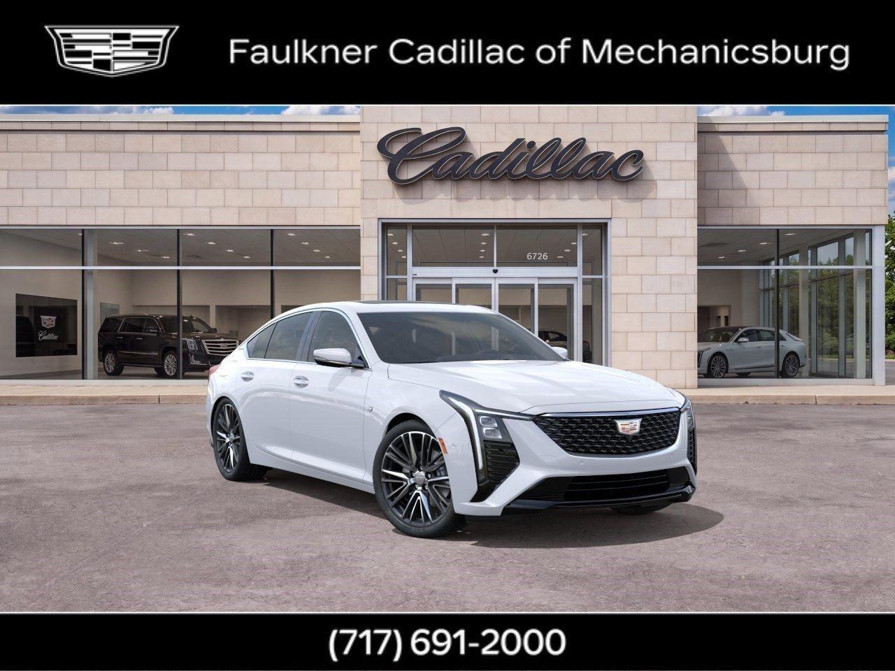 2026 Cadillac CT5 Premium Luxury in Vibrant White Tricoat — front three-quarter view