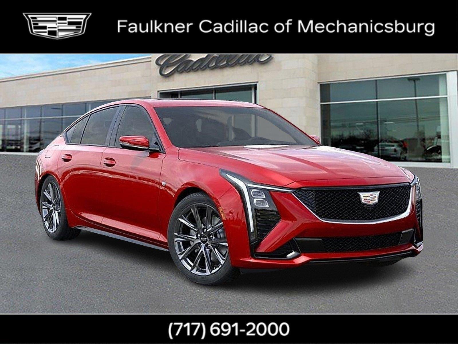 2026 Cadillac CT5 Sport in Radiant Red Tintcoat — front three-quarter view