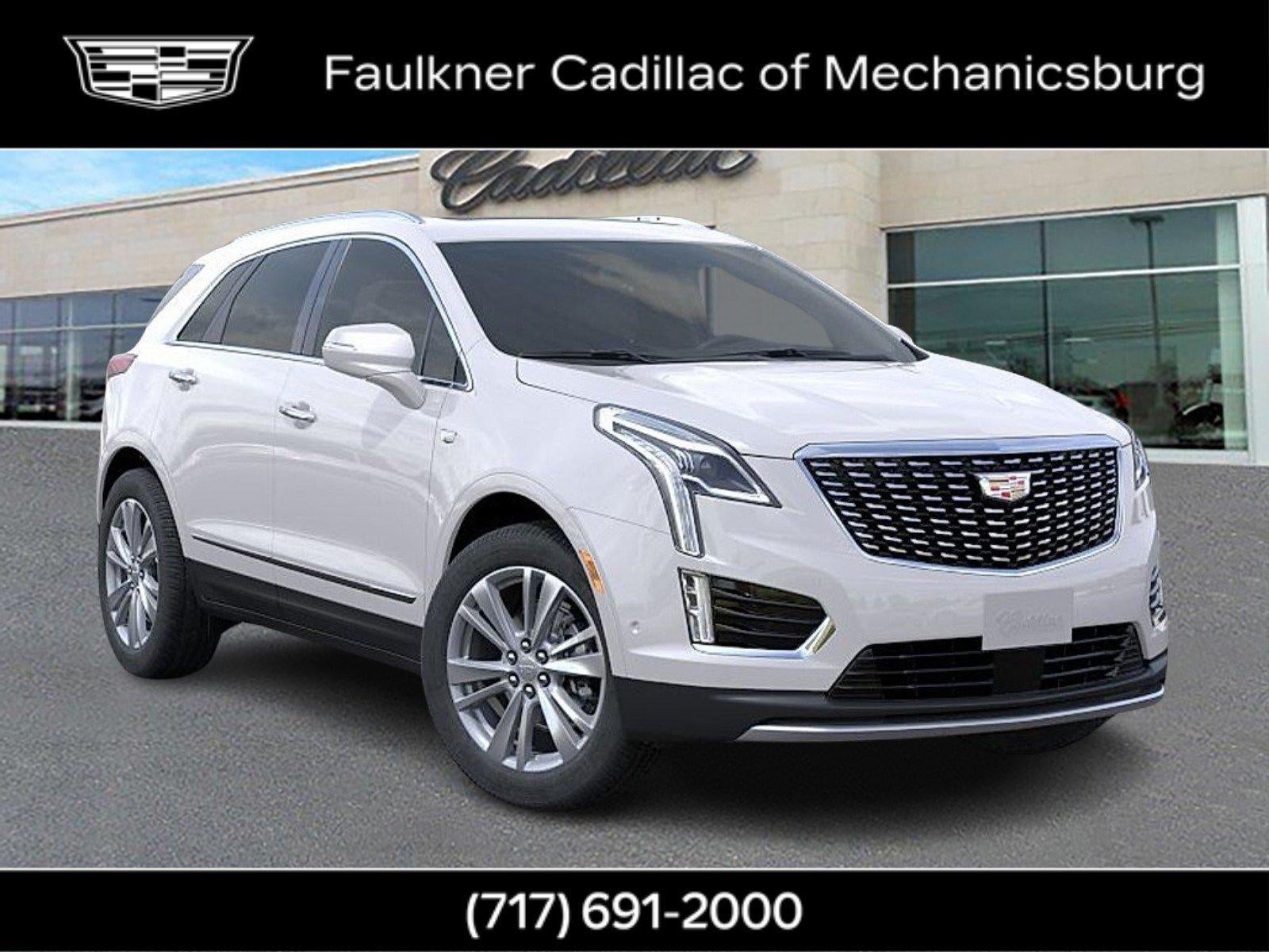2026 Cadillac XT5 Premium Luxury in Crystal White Tricoat — front three-quarter view